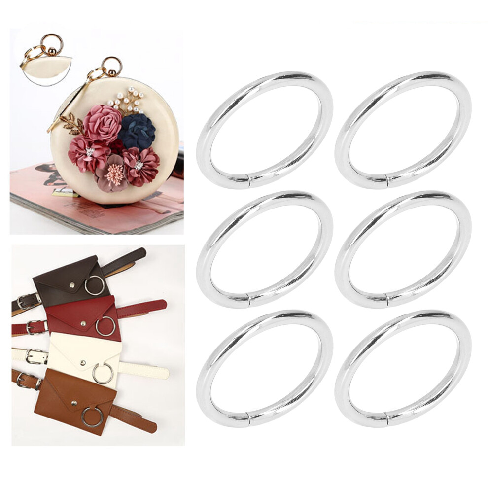 20Pcs Metal Rings 4X32mm Iron Sturdy Durable Multifunctional Exquisite Metal O Ringssilver 3261321978349
