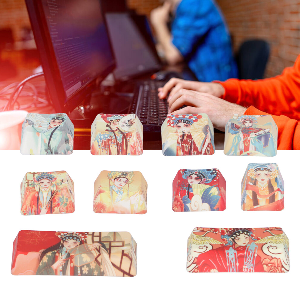 Keycaps Chinese Style Theme Pbt Material Excellent Durability Easy Typing Diy Keycaps 9431321977510