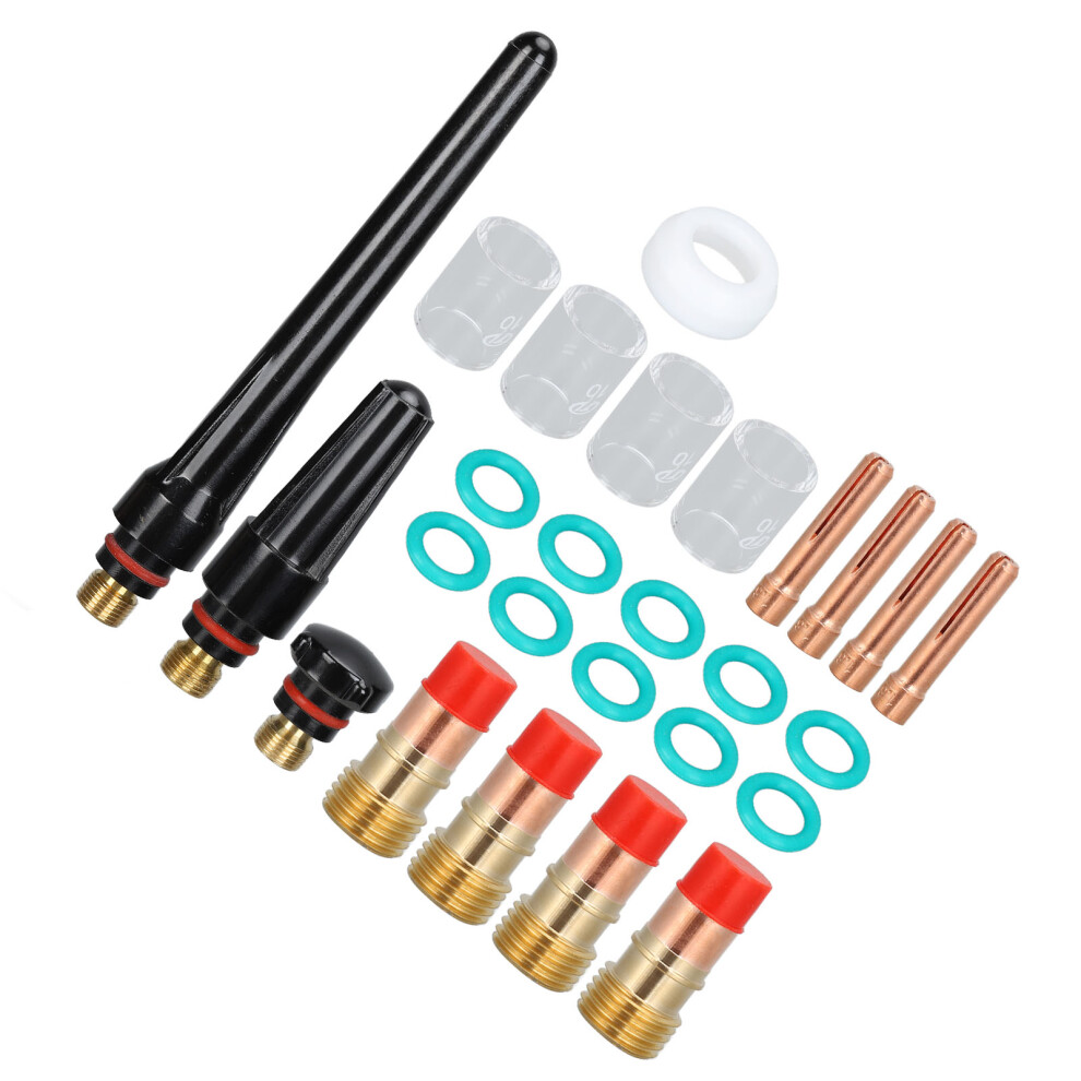 Tig Welding Parts Electrode Collet Glass Cups Washer Torch Consumables For Wpâ17 Wpâ18 Wpâ26 7901321977596