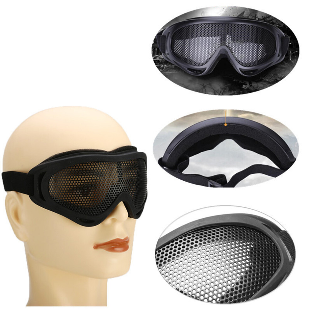 Mesh Goggles Metal Anti Fog Safety Goggles Motorcycle X400 Mesh Goggles Eyesight Shield Headband Googles 4681321979891