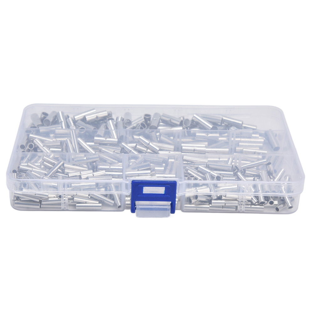 450Pcs Copper Tinned Wire Terminal Uninsulated Butt Splice Electrical Connector Assortment Kit 7901321980190