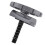 Aluminium Hingle Boucle en C 60x54mm 40g Titane 6