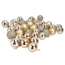 36 piezas de adornos dorados irrompibles para árbol de Navidad de 4 cm