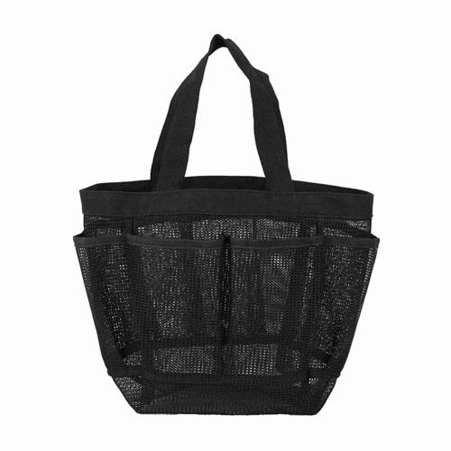 Bolsa de ducha de malla 20x18x14 cm ~5 L negro/gris 2