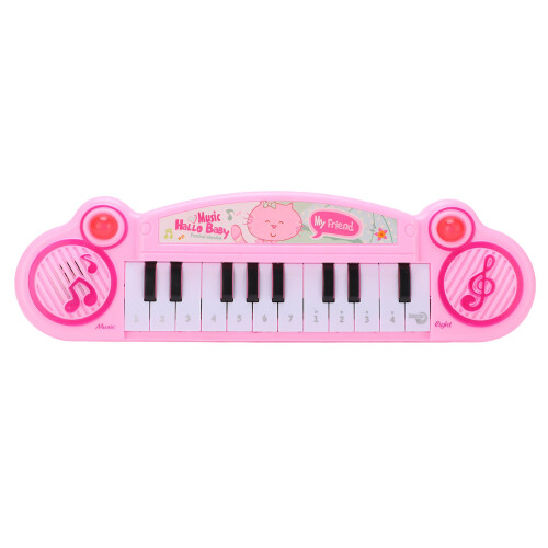 Orgue électronique rose à 12 touches, 34  10,5 cm, 2 piles AA 1