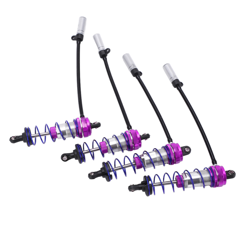 4Pcs Shock Absorber 92Mm Front 105Mm Rear Oil Adjustable Damper Suspension For 1/10 Rc Carpurple 7691321986888
