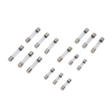 250 pezzi set di fusibili in vetro per auto 15 specifiche tubi a fusibile rapido 1-20A per veicoli