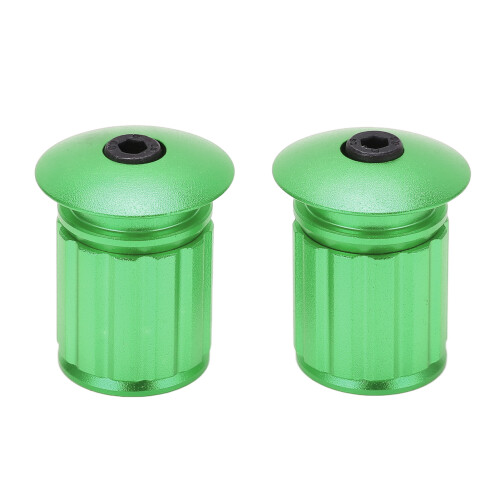 Capuchon d'extrémité de guidon verrouillable 18-20 mm en aluminium vert 1