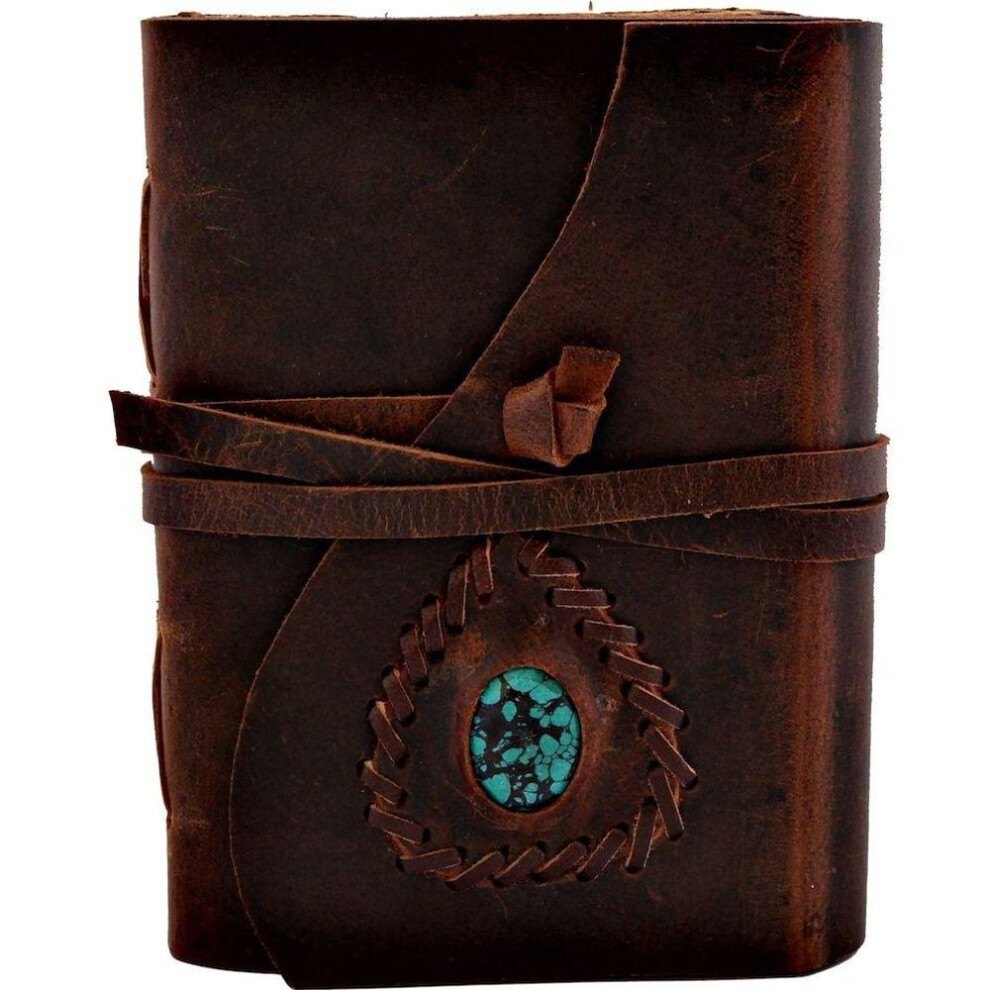 Vintage Leather Journal - Lock Closure, Book Of Shadows, Grimoire Journal, Travel Writing Notebook,  Antique Deckle Edge Paper