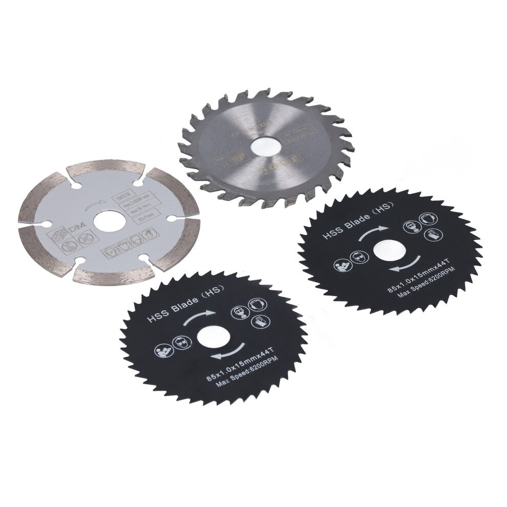 4Pcs/Set Mini Circular Saw Blade Alloy Steel Cutting Rotary Tools Wheel For Wood Plastic 85Mm 3031321990043
