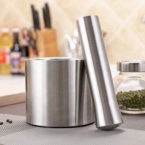 Mortier-pilon à structure double métallique 875 g/30,9 oz 2