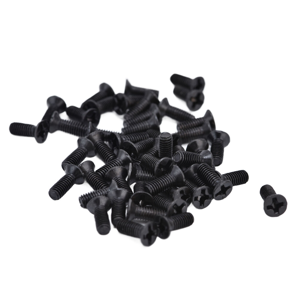 50Pcs Countersunk Cross Screws Din 965 Black Galvanized Machine Screw Assortment Kitm3x8 7901321991240