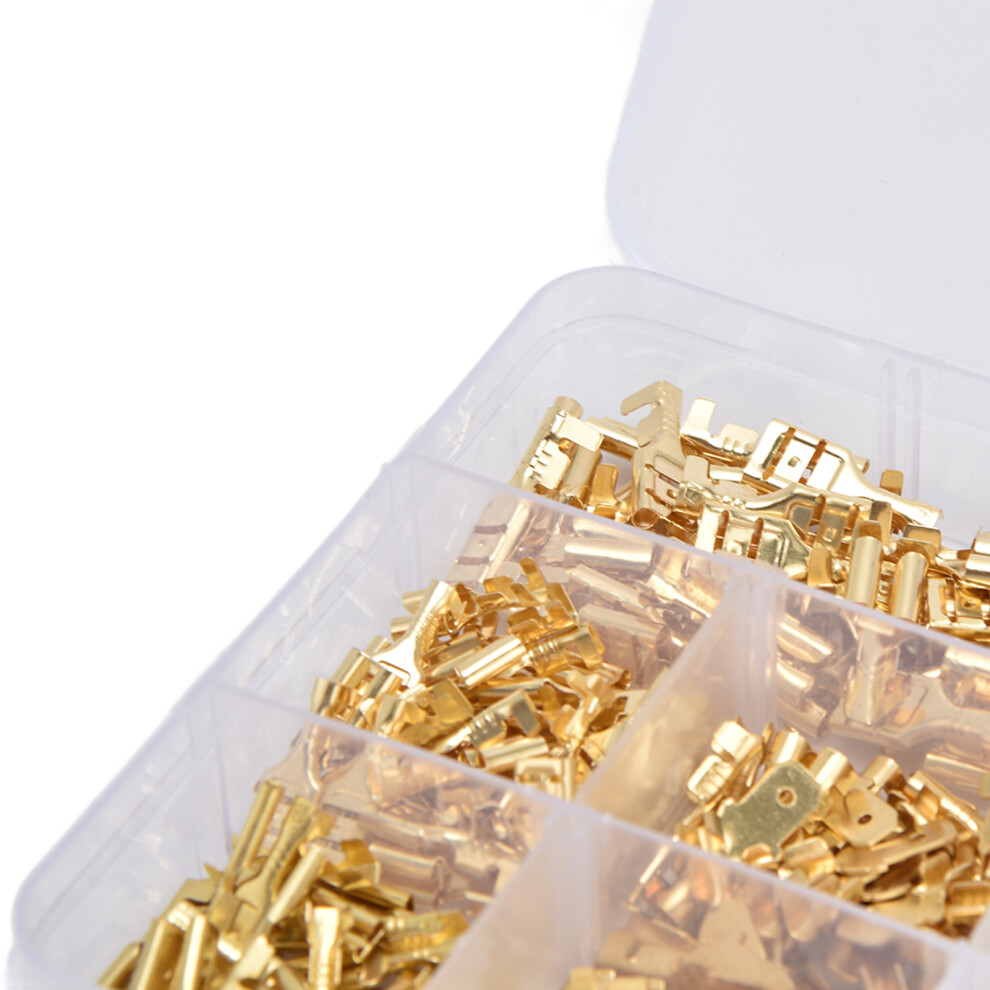 Male Female Spade Connectors 315Pcs Set Gold