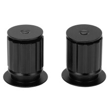 Par de tapones de expansión de aleación de aluminio negro 23.5mm