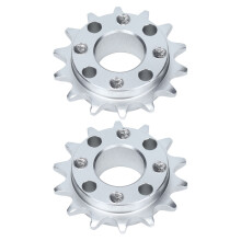 2 pignons en aluminium, 14 dents, pas de 8 mm
