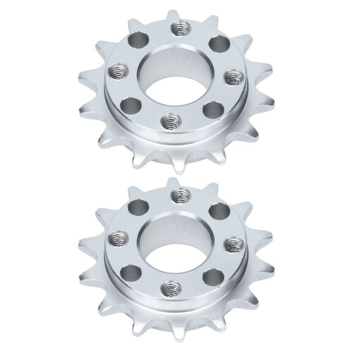 2 pignons en aluminium, 14 dents, pas de 8 mm
