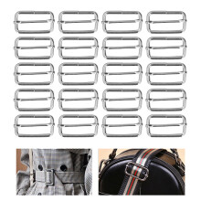 20 Stück Metall-Querlenker Rechteck 3,5x38x20 mm für Kleidung & Taschen