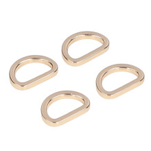 10 pièces d’anneaux en D, petites boucles dorées brillantes couleur or clair