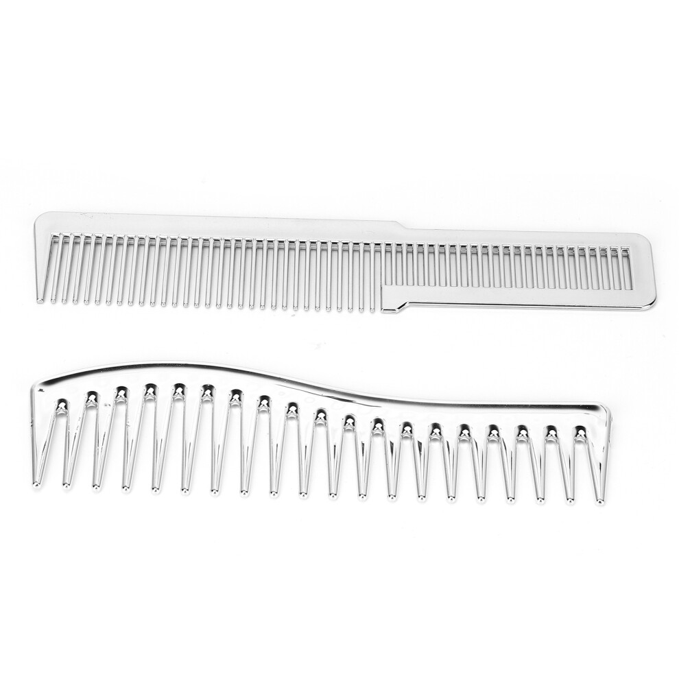 Unisex 2Pcs Hair Comb Set Wide Teeth Fine Teeth Hair Detangling Styling Combs For All Hair Types