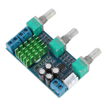 Modulo amplificatore per altoparlanti XH-M567 12-24V 80W x 2 con controllo di alti e bassi