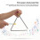 Ensemble d'instruments de percussion triangle - fer et hêtre 5