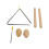 Ensemble d'instruments de percussion triangle - fer et hêtre 13