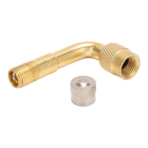 Extensor de válvula de neumático de latón de 90 grados 4,3 cm 16 g 1