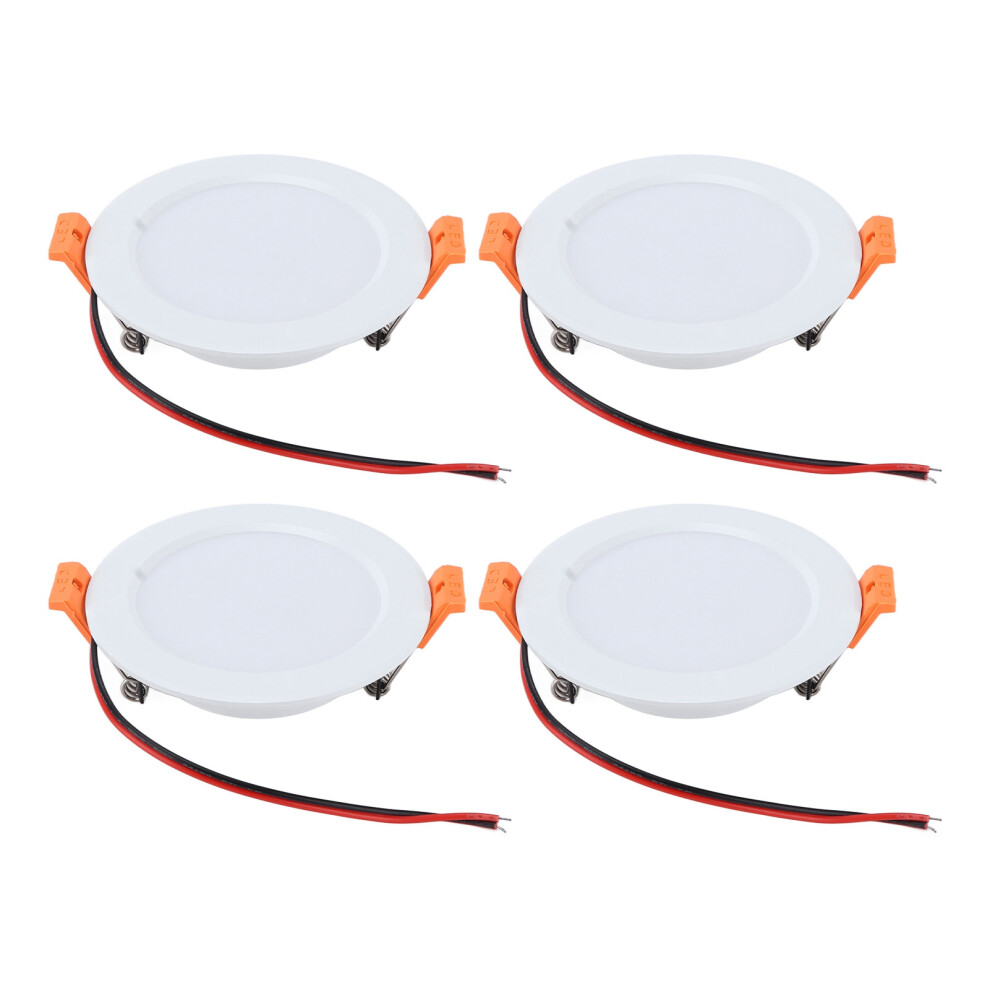 4Pcs 4In Rv Ceiling Dome 300Lm 6000K Round Down Car Interior Ing For Caravan Yacht Dc 12V 3W Light/White 4651321998451