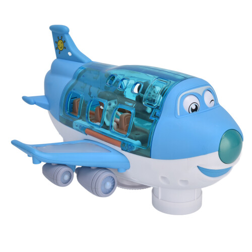 Grande modello di aereo di linea blu - 3x batterie AA 1