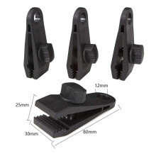 30 piezas de clips para lonas al aire libre, 803025 mm, negro