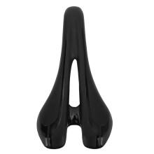 Sella per bicicletta in fibra di carbonio nera 160 g pelle+PC