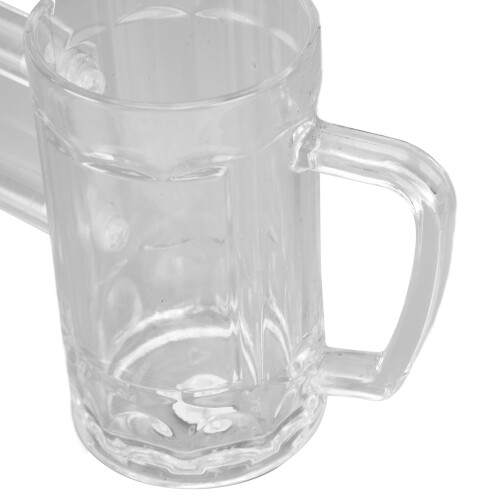 Boccale da birra doppio congiunto - trasparente, 430 ml, 8 cm 2