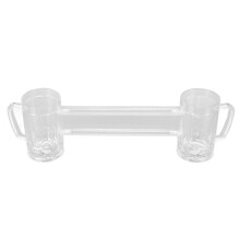 Boccale da birra doppio congiunto - trasparente, 430 ml, 8 cm