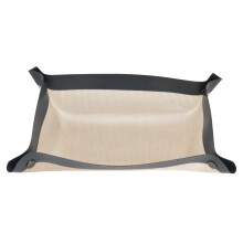 Tappetino in silicone per forno con bordo grigio e base gialla, 74-128 g
