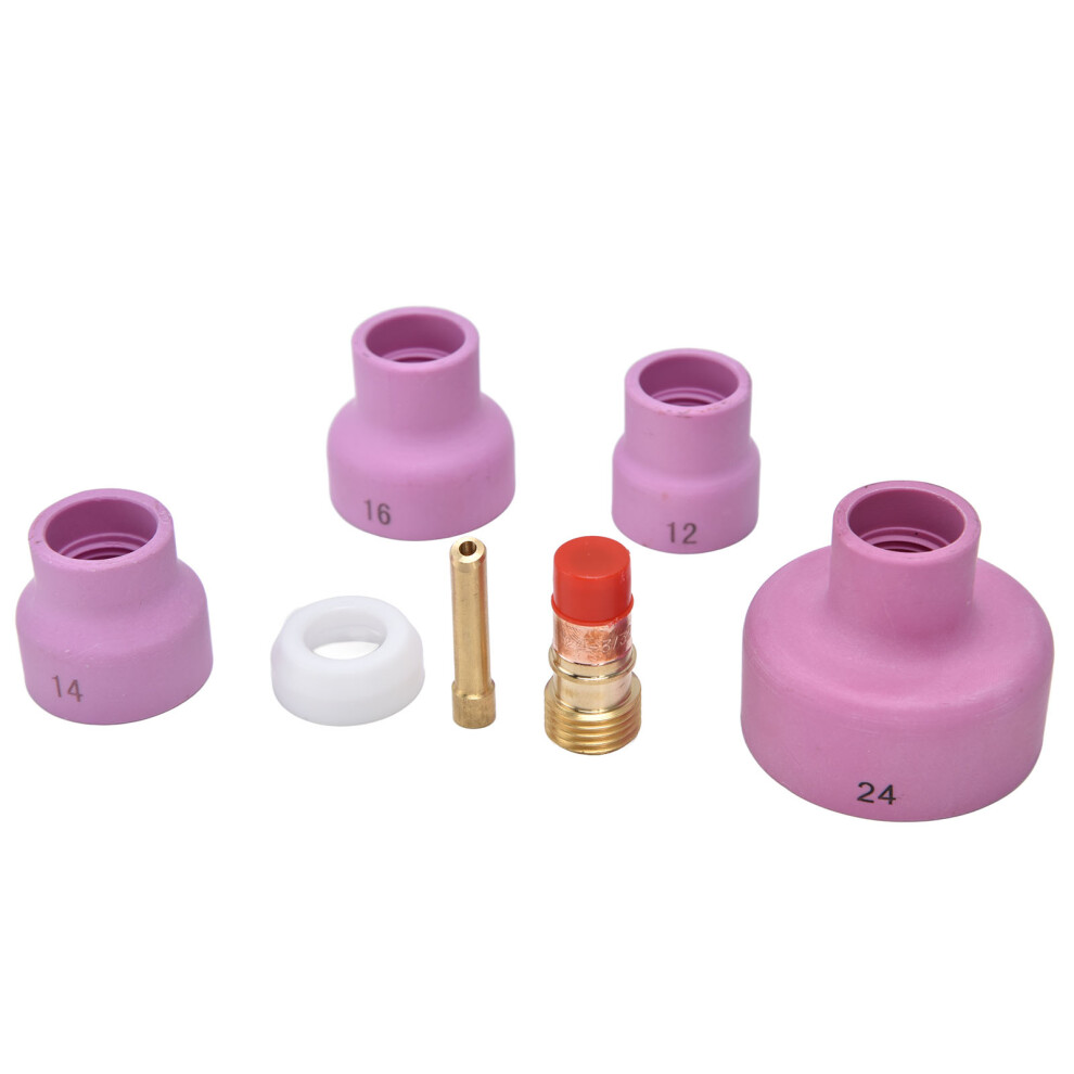 7Pcs Tig Welding Accessory Ceramic Nozzle Collet Gas Lens Cup Gasket For Wp17/18/26 8711322001560