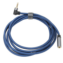 Cavo audio stereo da 3,5 mm di alta qualità, estensione da 1,8 m con connettore femmina a un'estremità e connettore maschio a 90