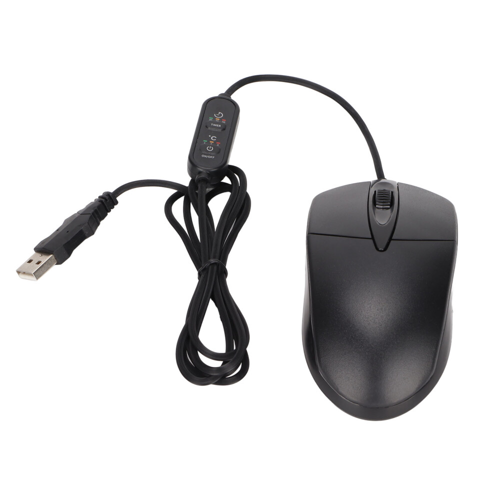 Heated Mouse 3 Levels Adjustable Ergonomic 1600Dpi Wired Heating Mouse For Windows For Os X System Desktop Laptop Black 6951322001876