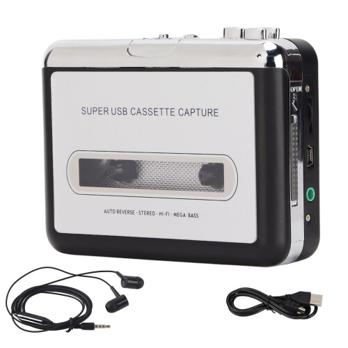 EC218 Lecteur cassette USB vers MP3 Argent/Noir 1