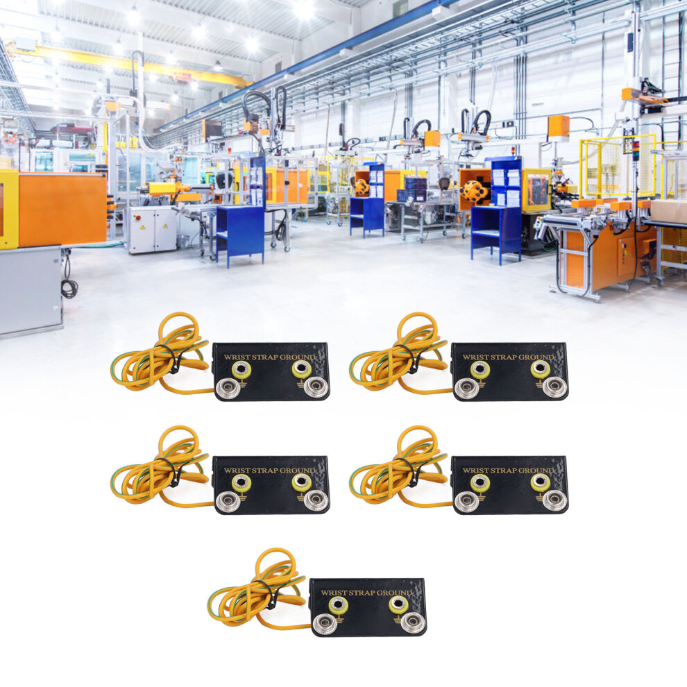 5Pcs Wrist Strap Ground Socket Connector Esd Grounding System L Shaped Non Static 7661322002603