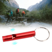 Rettungs-Pfeife aus Aluminiumlegierung – Notfall-Überlebenswerkzeug für Camping und Wandern, Rot