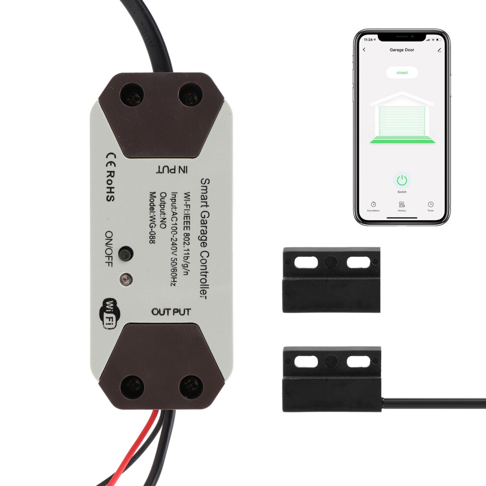 Intelligent Wifi Garage Door Switch Wireless Voice App Remote Control For Tuya Prise Uk 4631322002944