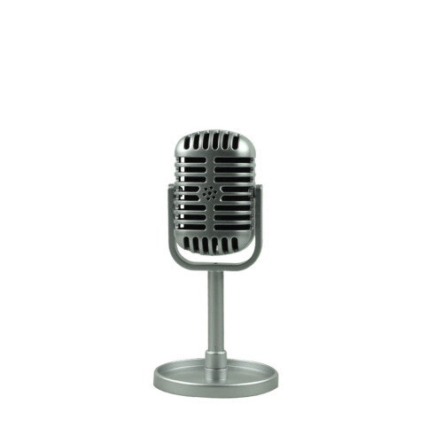 Microphone de décor vintage simulé 165x50mm noir 2