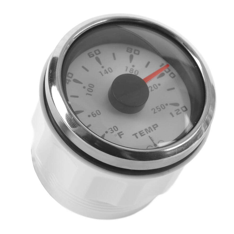 52Mm Water Temperature Gauge 7 Colors Backlight Ip67 Waterproof 1600Â22Î© Pointer Indication Meter For Boats Rvswhite 7601322005235