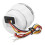 Voltmètre marin 52 mm, 9-32 V, rétroéclairé blanc, IP67 12