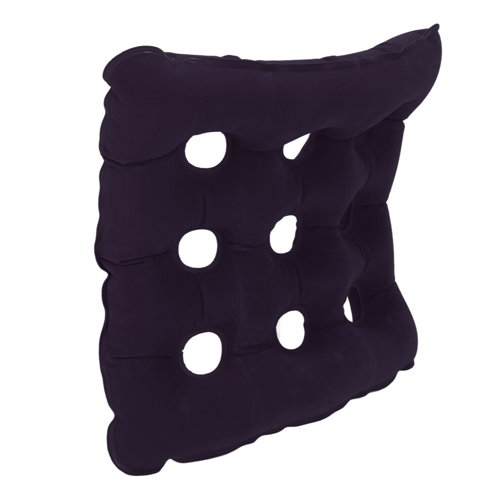 Inflatable Cushion Thickened Flocking Anti Decubitus Cushion Breathable Air Seat Cushion for Car Office WheelchairBlue