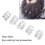 5 pezzi di perline metalliche a molla per capelli, dreadlocks, argento 12