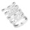5 pezzi di perline metalliche a molla per capelli, dreadlocks, argento 4