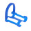 100 pezzi clip porta-rotolo di cotone blu compatto 9