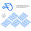 100 pezzi clip porta-rotolo di cotone blu compatto 11