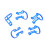 100 pezzi clip porta-rotolo di cotone blu compatto 8